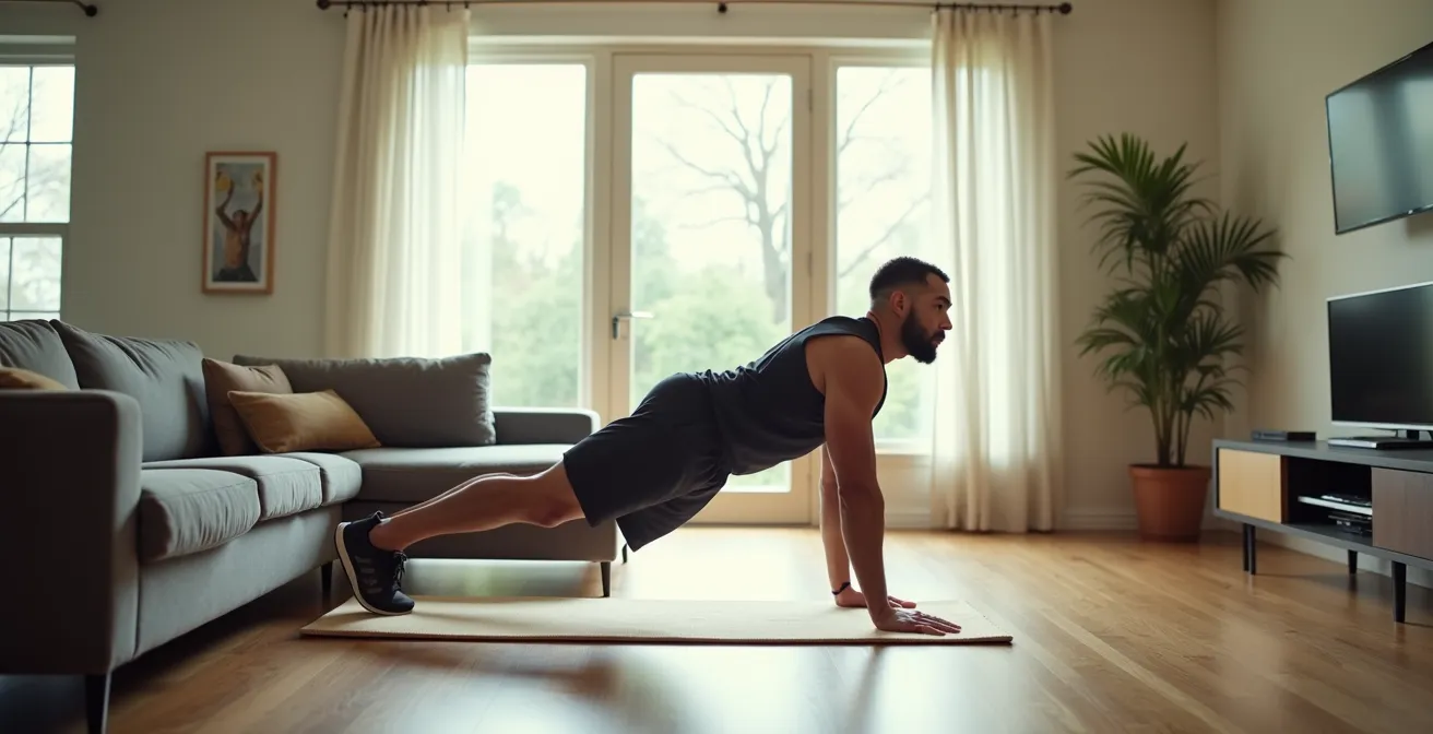 Visual demonstration of mechanical disadvantage progression methods for bodyweight training