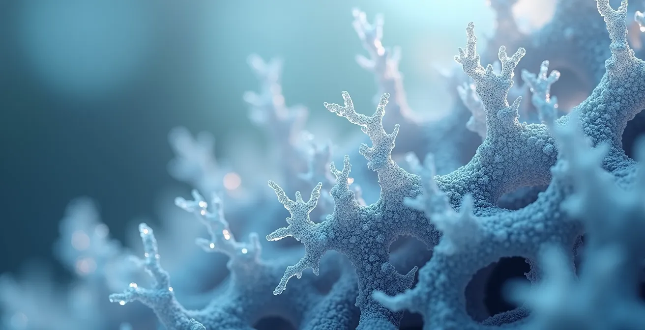 Macro view of neural connections showing brain plasticity through intellectual exploration