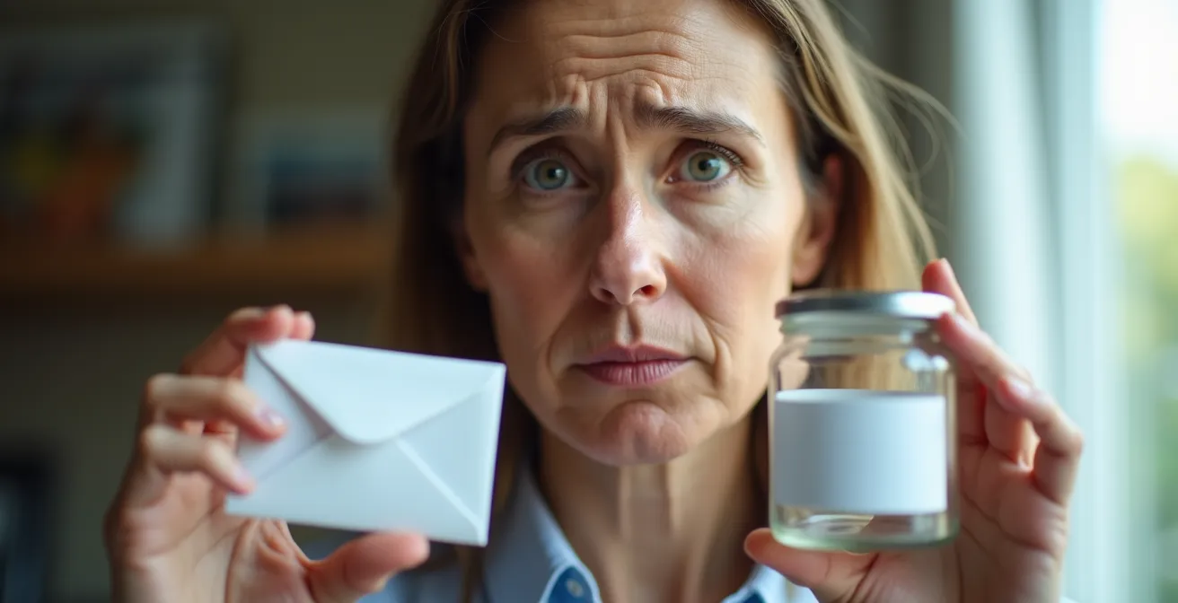 Split composition showing sealed envelope on one side and transparent container on other, symbolizing encryption differences