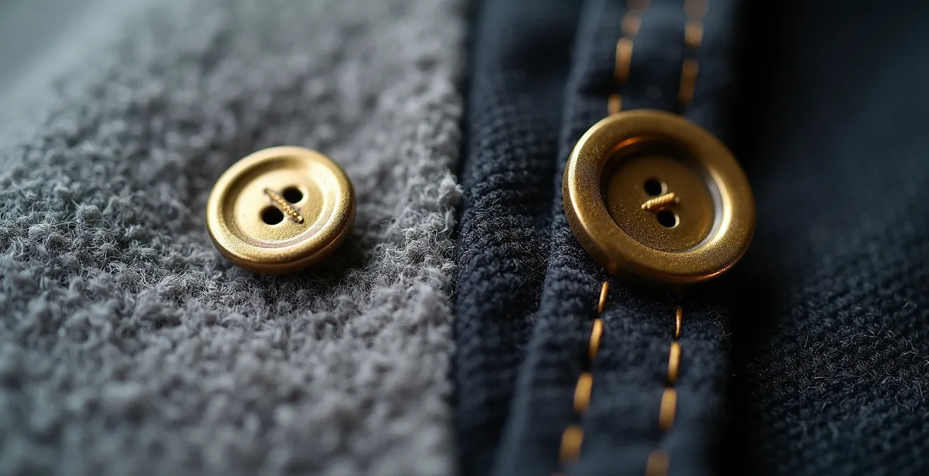 Close-up comparison of fabric quality showing texture and seam differences