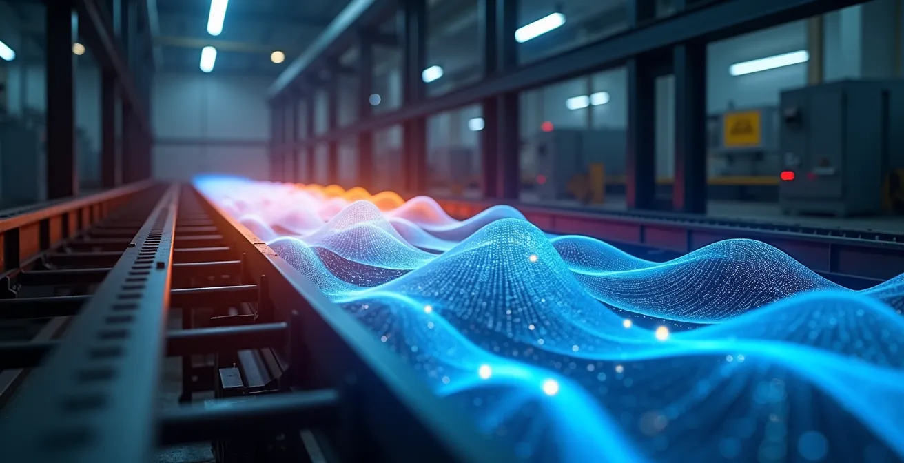 Industrial wireless network setup with strategically placed access points overcoming metal interference in factory