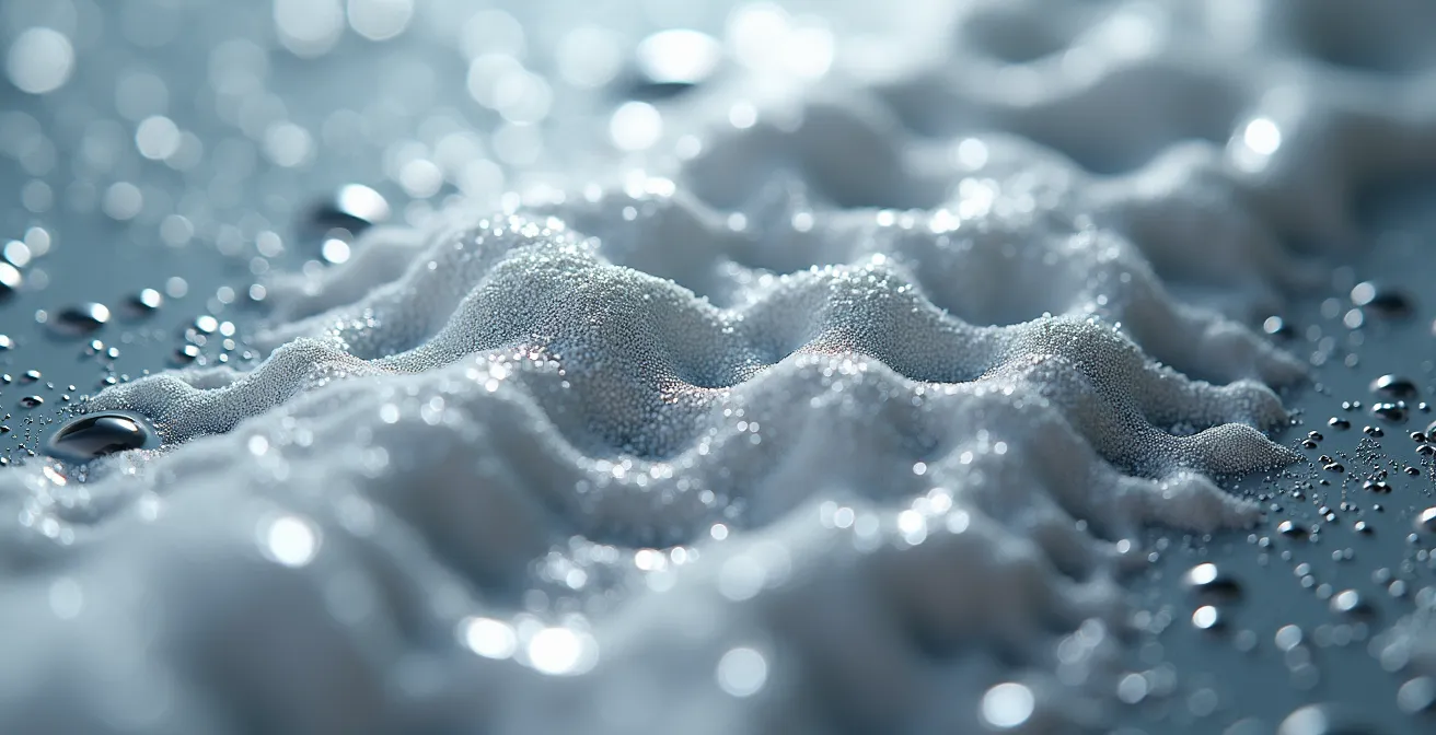 Macro shot of financial stress indicators represented through abstract textures